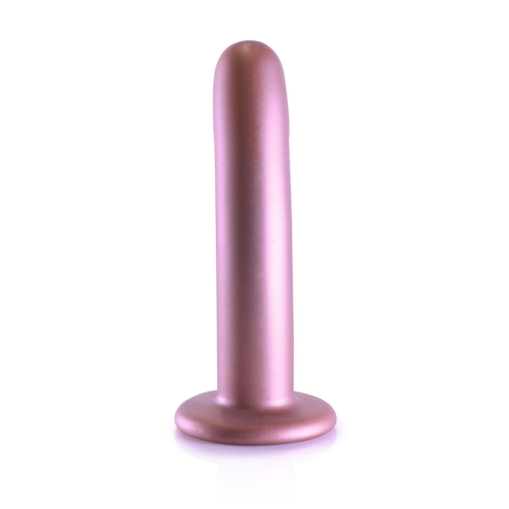 OUCH! Smooth Silicone G-Spot Dildo - 6'' / - Rose Gold Dildo