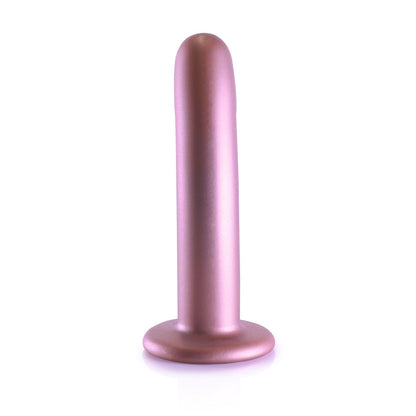 OUCH! Smooth Silicone G-Spot Dildo - 6'' / - Rose Gold Dildo