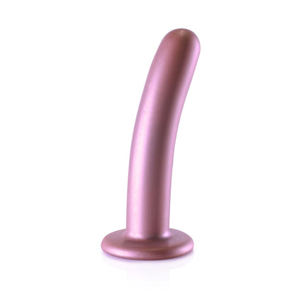 OUCH! Smooth Silicone G-Spot Dildo - 6'' / - Rose Gold Dildo