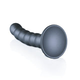 OUCH! Beaded Silicone G-Spot Dildo - 5'' / 13cm - Gunmetal 13 cm Dildo - Image 4