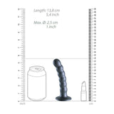 OUCH! Beaded Silicone G-Spot Dildo - 5'' / 13cm - Gunmetal 13 cm Dildo - Image 7