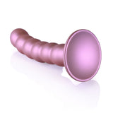 OUCH! Beaded Silicone G-Spot Dildo - 5'' / 13cm - Rose Gold 13 cm Dildo - Image 4
