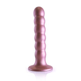 OUCH! Beaded Silicone G-Spot Dildo - 5'' / 13cm - Rose Gold 13 cm Dildo - Image 5