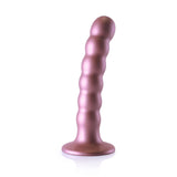 OUCH! Beaded Silicone G-Spot Dildo - 5'' / 13cm - Rose Gold 13 cm Dildo - Image 6