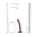 OUCH! Beaded Silicone G-Spot Dildo - 5'' / 13cm - Rose Gold 13 cm Dildo - Image 7