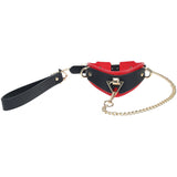 OUCH! Milan Collection - Collar with Leash - Black/Red Restraint - Image 2