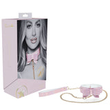 OUCH! Paris Collection - Collar with Leash - Pink Restraint - Image 1