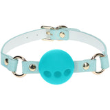 OUCH! Paris Collection - Silicone Ball Gag - Baby Blue Breatheable Mouth Restraint - Image 2