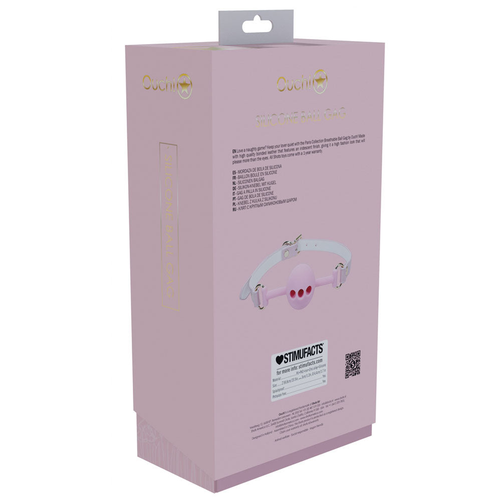 OUCH! Paris Collection - Silicone Ball Gag Breatheable Mouth Restraint