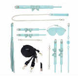 OUCH! Paris Collection - Kit with Bag - Baby Blue Bondage Set with Bag - 8 Piece Kit - Image 2