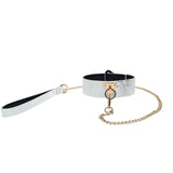 OUCH! Florence Collection - Collar with Leash - White Restraint - Image 2