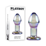 Playboy Pleasure JEWELS PLUG - Clear Glass 8.5 cm Butt Plug - Image 1