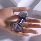 Playboy Pleasure JEWELS PLUG - Clear Glass 8.5 cm Butt Plug - Image 7