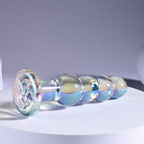 Playboy Pleasure JEWELS BEADS - Clear Glass 12 cm Anal Beads - Image 4