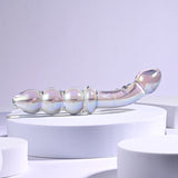 Playboy Pleasure JEWELS DOUBLE - Clear Glass 17.1 cm Double Ended Dildo - Image 3