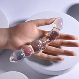 Playboy Pleasure JEWELS DOUBLE - Clear Glass 17.1 cm Double Ended Dildo - Image 4