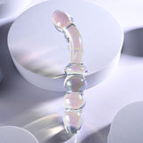 Playboy Pleasure JEWELS DOUBLE - Clear Glass 17.1 cm Double Ended Dildo - Image 5