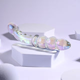 Playboy Pleasure JEWELS DOUBLE - Clear Glass 17.1 cm Double Ended Dildo - Image 6