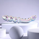 Playboy Pleasure JEWELS DOUBLE - Clear Glass 17.1 cm Double Ended Dildo - Image 7