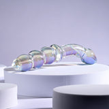 Playboy Pleasure JEWELS DOUBLE - Clear Glass 17.1 cm Double Ended Dildo - Image 8