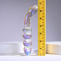 Playboy Pleasure JEWELS DOUBLE - Clear Glass 17.1 cm Double Ended Dildo