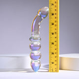Playboy Pleasure JEWELS DOUBLE - Clear Glass 17.1 cm Double Ended Dildo - Image 9