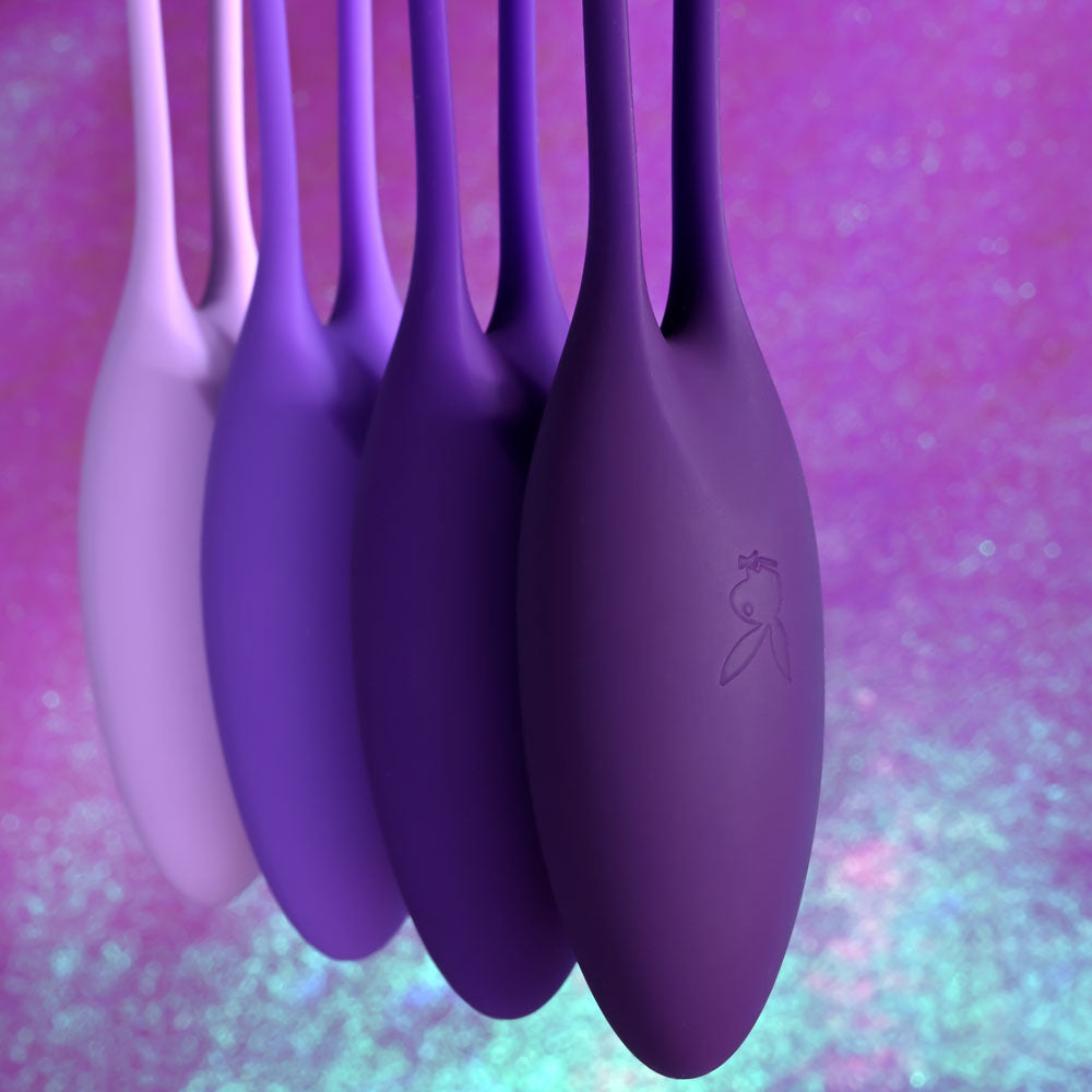 Playboy Pleasure PUT IN WORK - Purple Kegel Ball Set of 4