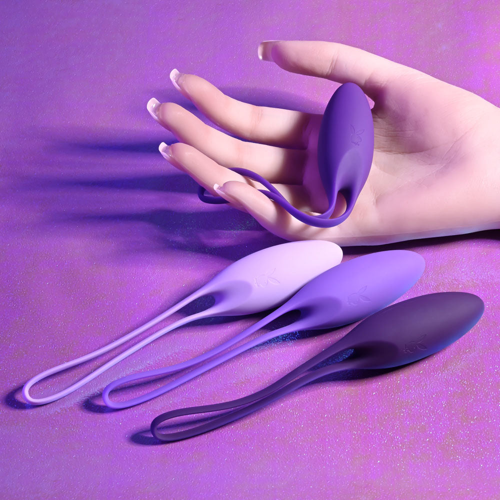 Playboy Pleasure PUT IN WORK - Purple Kegel Ball Set of 4