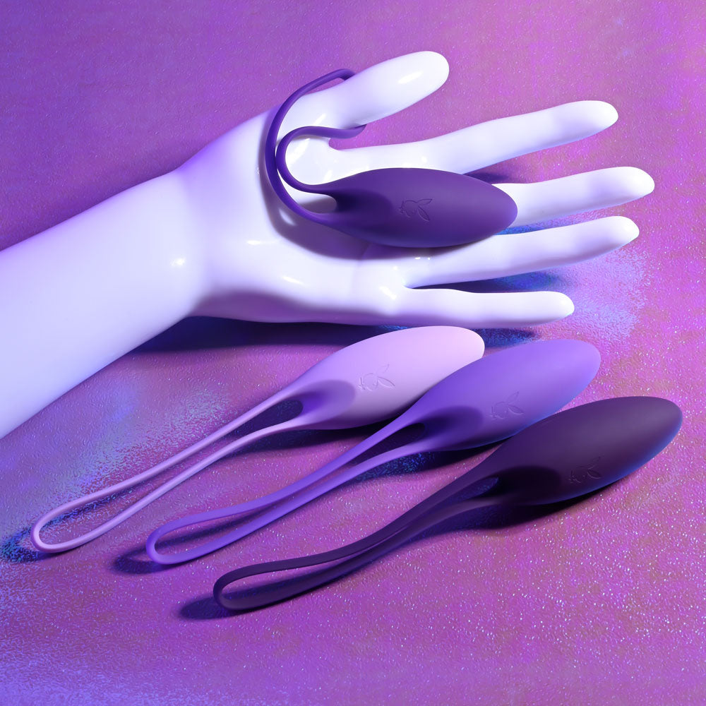 Playboy Pleasure PUT IN WORK - Purple Kegel Ball Set of 4