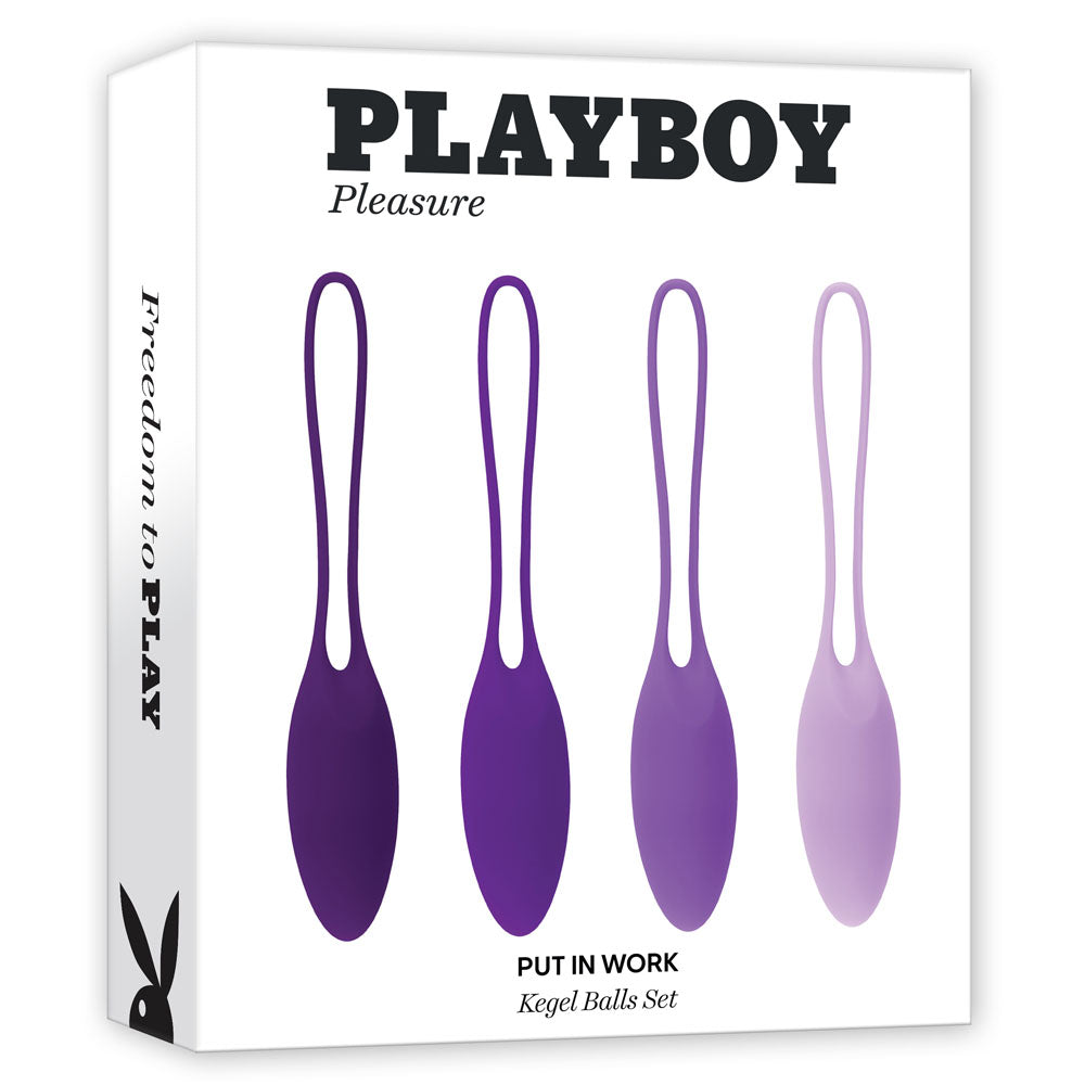 Playboy Pleasure PUT IN WORK - Purple Kegel Ball Set of 4