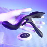 Playboy Pleasure The 3 Way - Black USB Rechargeable Vibrating Cock Ring with Wireless Remote - Image 6