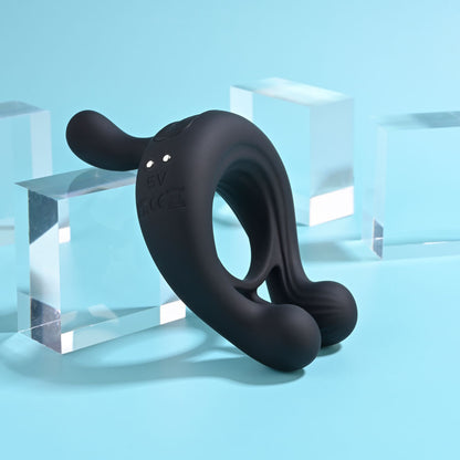 Playboy Pleasure TRIPLE PLAY - Black Cock Ring