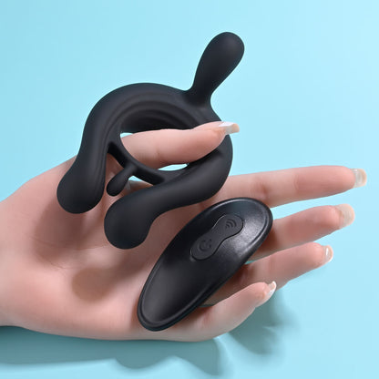 Playboy Pleasure TRIPLE PLAY - Black Cock Ring