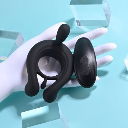 Playboy Pleasure TRIPLE PLAY - Black Cock Ring