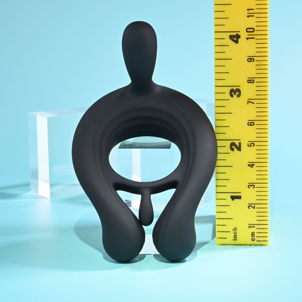 Playboy Pleasure TRIPLE PLAY - Black Cock Ring
