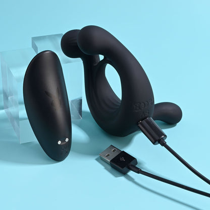 Playboy Pleasure TRIPLE PLAY - Black Cock Ring