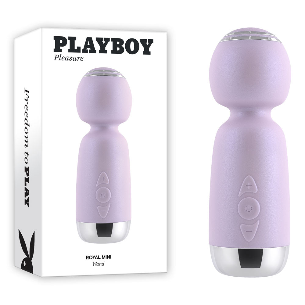 Playboy Pleasure ROYAL MINI Lilac Mini Wand Vibrator for Ultimate