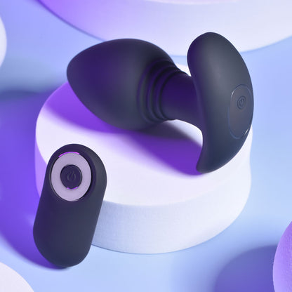 Playboy Pleasure PLUG & PLAY - Black 10.3 cm Vibrating Butt Plug