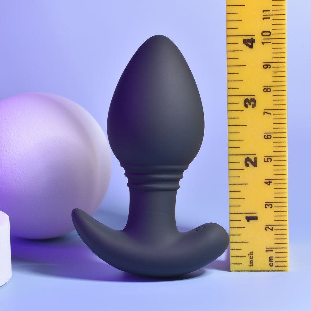 Playboy Pleasure PLUG & PLAY - Black 10.3 cm Vibrating Butt Plug