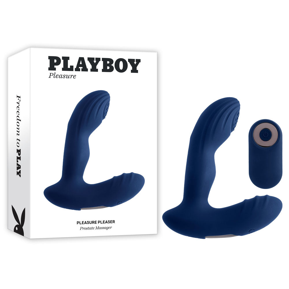 Playboy Pleasure PLEASURE PLEASER - Blue Vibrating Prostate Massager