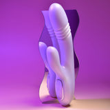 Playboy Pleasure BUMPING BUNNY - Opal 22.9 cm USB Rechargeable Thrusting & Warming Rabbit Vibrator - Image 2