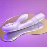 Playboy Pleasure BUMPING BUNNY - Opal 22.9 cm USB Rechargeable Thrusting & Warming Rabbit Vibrator - Image 4
