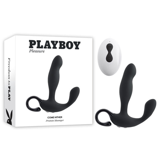 Playboy Pleasure COME HITHER - Black Vibrating Prostate Massager