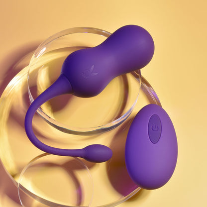 Playboy Pleasure DOUBLE TIME - Purple Vibrating Kegel Balls