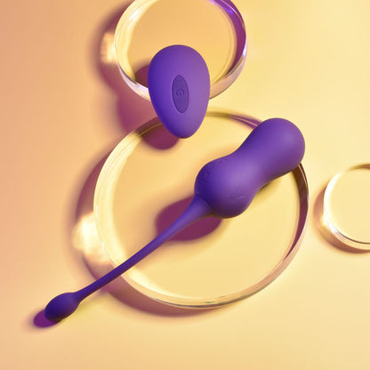 Playboy Pleasure DOUBLE TIME - Purple Vibrating Kegel Balls
