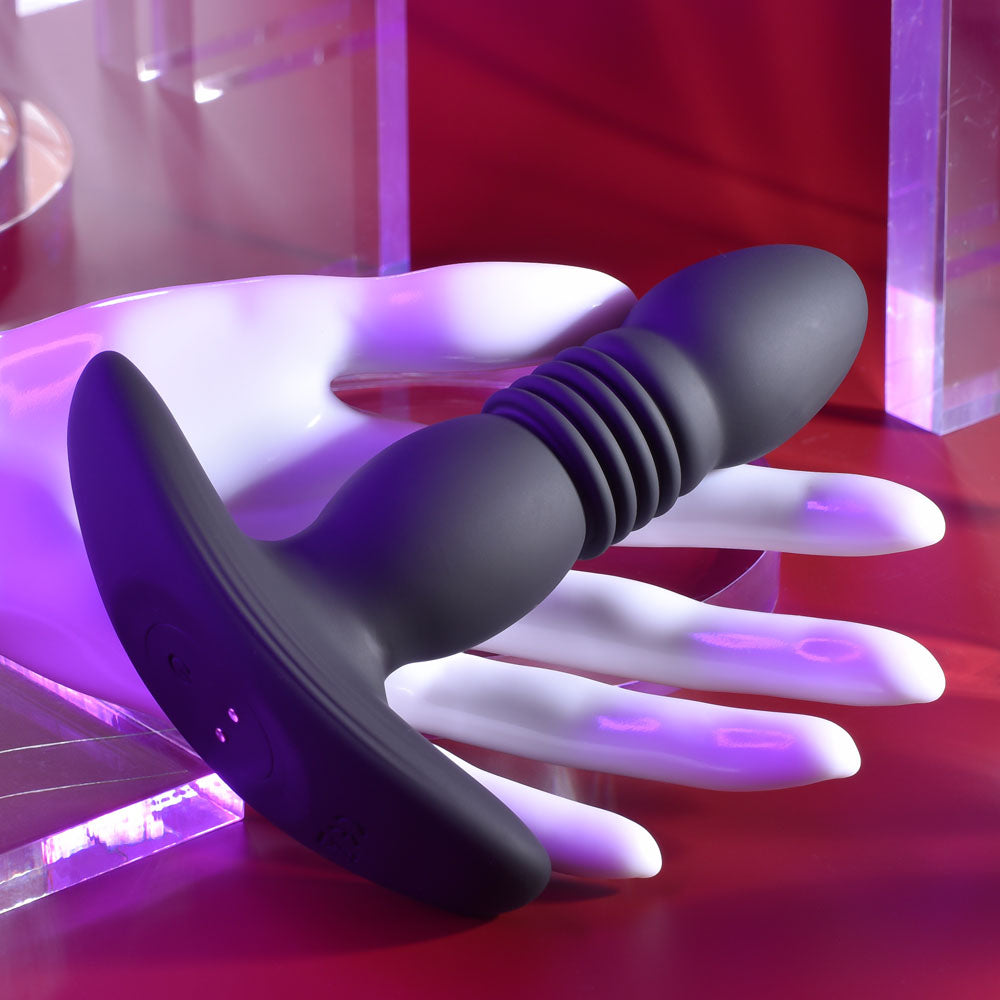 Playboy Pleasure TRUST THE THRUST - Black 13.7 cm Thrusting Butt Plug