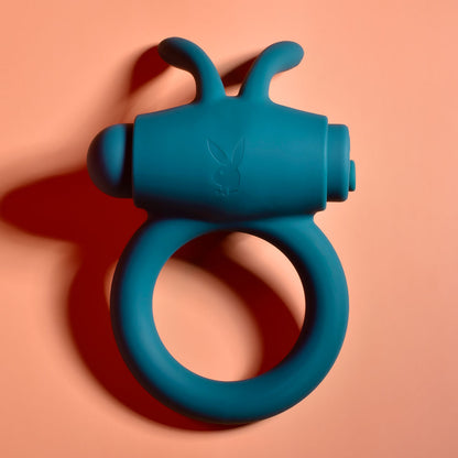 Playboy Pleasure BUNNY BUZZER - Green Vibrating Cock Ring