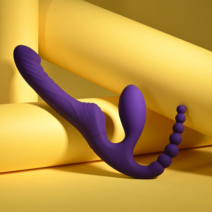 Playboy Pleasure HUG IT OUT - Purple 29 cm Strapless Strap-On