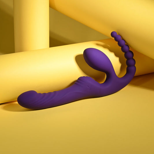 Playboy Pleasure HUG IT OUT - Purple 29 cm Strapless Strap-On