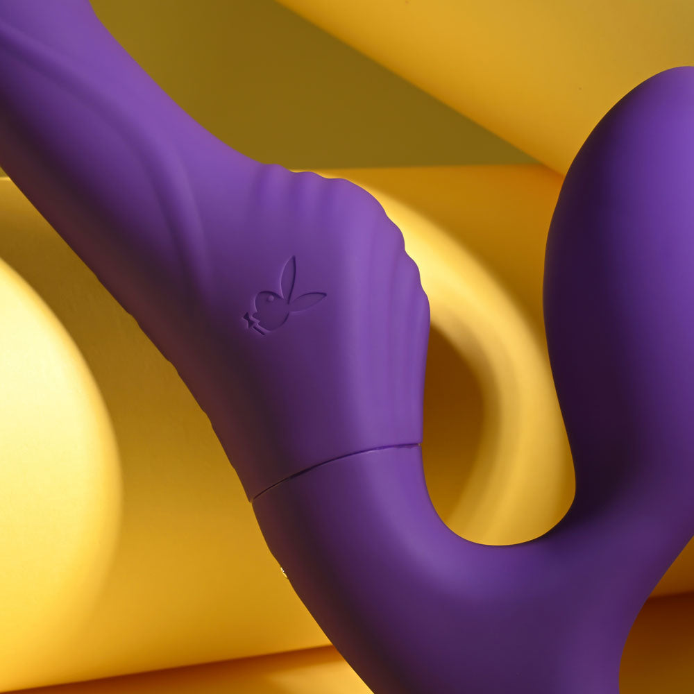 Playboy Pleasure HUG IT OUT - Purple 29 cm Strapless Strap-On